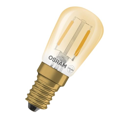 OSRAM LED-Lampe Vintage 1906 T26 Filament, Warmweiß 2400 K, LED-Leuchtmittel, 1.6 W, 50 lm, Gold, E14 Energieeffizienzklasse A OSRAM LED-Lampe Vintage 1906 T26 Filament, Warmweiß 2400 K, LED-Leuchtmittel, 1.6 W, 50 lm, Gold, E14 Energieeffizienzklasse A von Osram