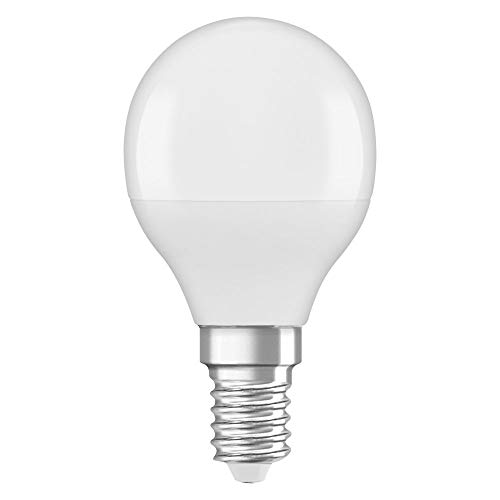 OSRAM LED-Lampe mit E14-Fassung, Tageslicht (6500 K), Tropfenform, 4,9 W, Ersatz für 40W Glühbirne, matt, LED STAR CLASSIC P von Osram