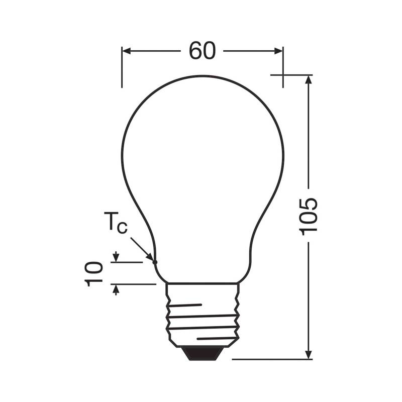 OSRAM LED-Leuchtmittel Birne E27 7,2W matt 2.700K 1521lm 2er von Osram