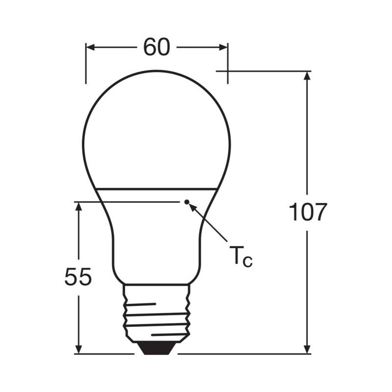 OSRAM LED-Leuchtmittel Birne opal E27 8,5W 827 3er-Pack von Osram