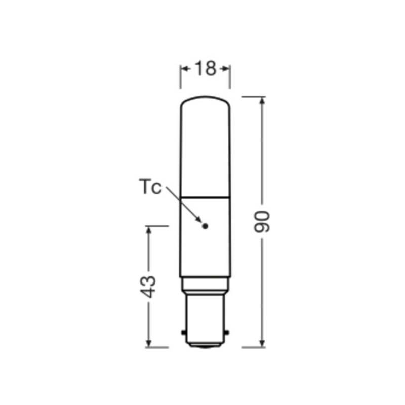 OSRAM LED-Leuchtmittel Special T, B15d, 8 W, 2.700 K, dim. von Osram