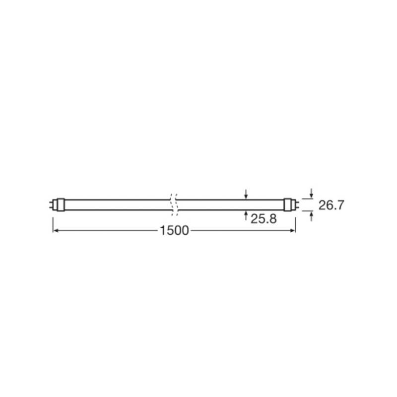 OSRAM LED-Leuchtmittel T8 17,6W Röhre EEK A 840 150cm von Osram