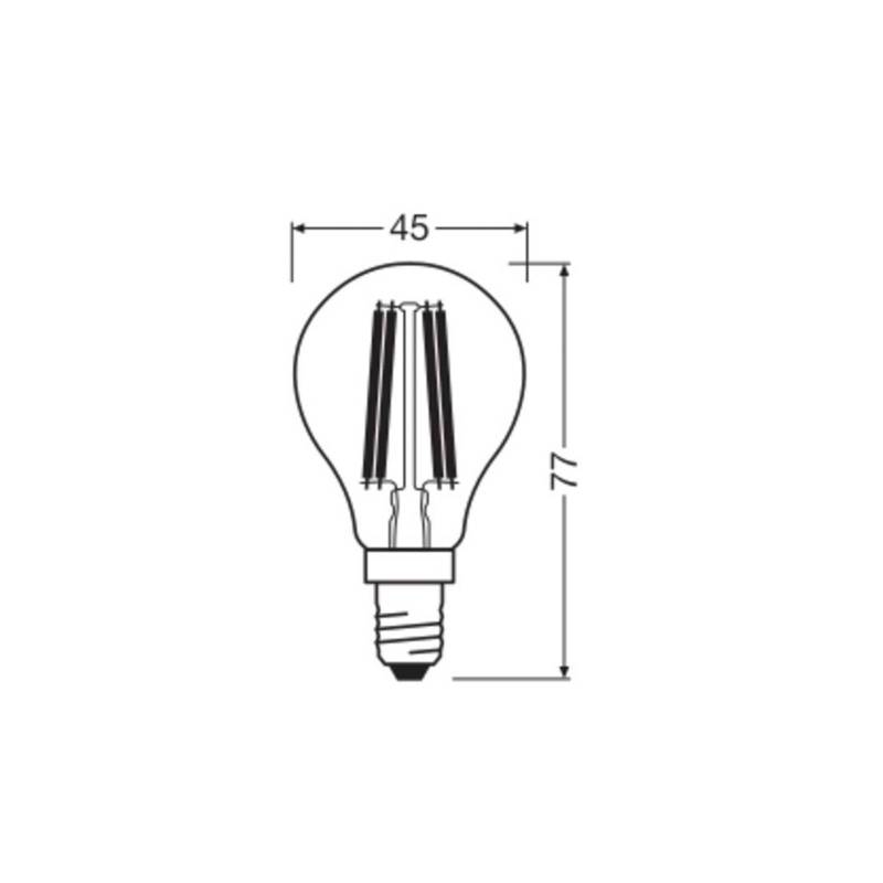 OSRAM LED-Leuchtmittel Tropfen E14 1,2W Filament 2700K 255lm von Osram
