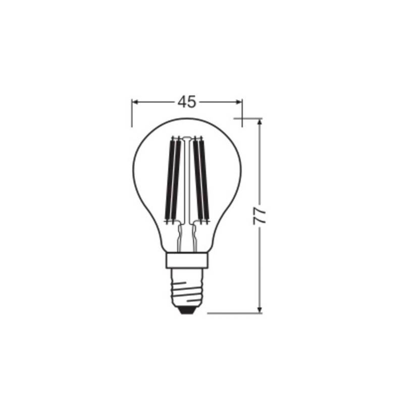 OSRAM LED-Leuchtmittel Tropfen E14 1,2W Filament 4000K 255lm OSRAM LED-Leuchtmittel Tropfen E14 1,2W Filament 4000K 255lm von Osram