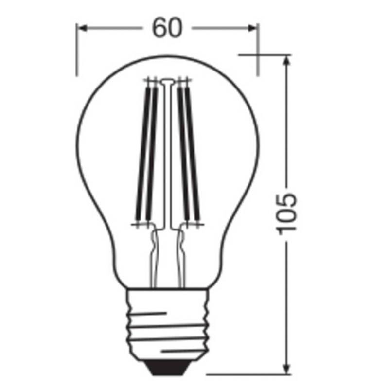 OSRAM LED-Leuchtmittel Tropfen E27 5,9 W Filament 2.700K dim OSRAM LED-Leuchtmittel Tropfen E27 5,9 W Filament 2.700K dim von Osram