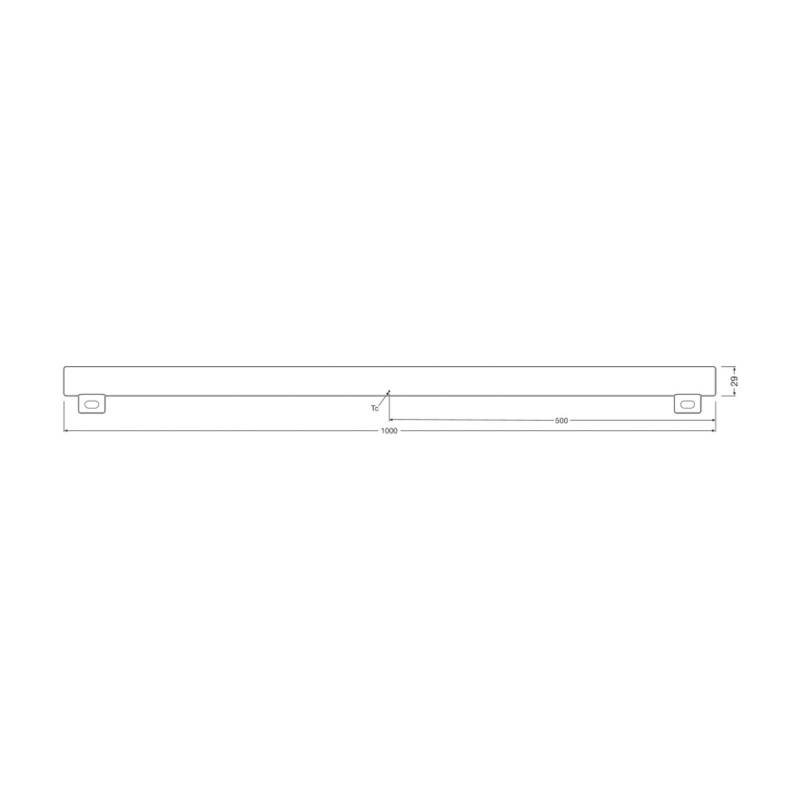 OSRAM LED-Linienlampe S14s 9,9W Röhre 2.700K 100cm matt dim von Osram