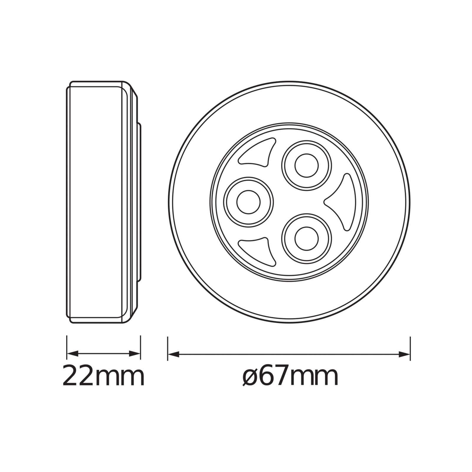 OSRAM LED-Möbelleuchte DOT-IT-CLASSIC, silber, Batterie, dim OSRAM LED-Möbelleuchte DOT-IT-CLASSIC, silber, Batterie, dim von Osram