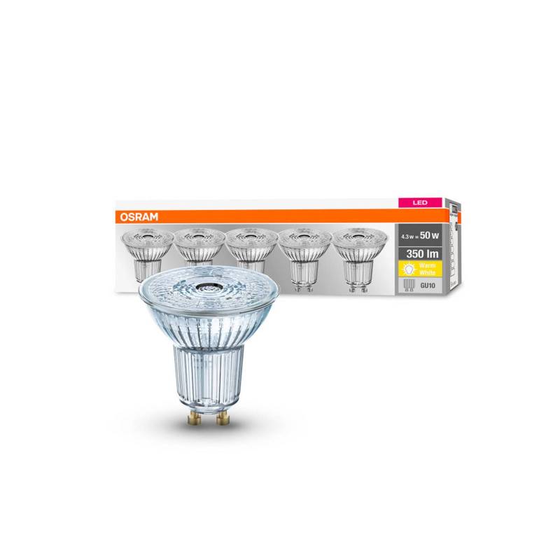 OSRAM LED-Reflektor GU10 4,3W 36° 2.700K 350lm 5er von Osram