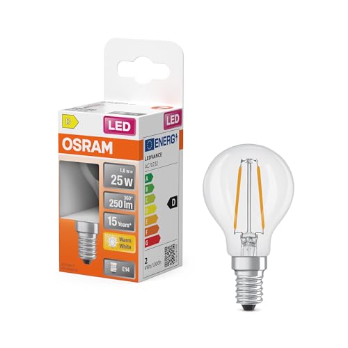 OSRAM LED Retrofit CLASSIC P 1.8W 827 Clear E14 von Osram