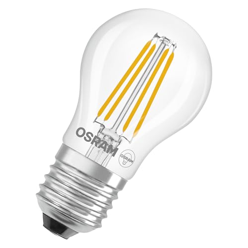 OSRAM LED-Lampe Star Globe P40 Filament, 6500 K kaltweißes Tageslicht, 3,4 W, E27, klar, 470 lm, für Tisch- und Pendelleuchten, 15.000h von Osram