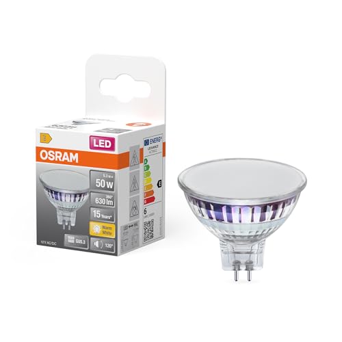 OSRAM LED SPOT MR16 GL 50 Niedervolt-LED-Reflektorlampe, Retrofit-Sockel GU5.3, 5.3W, 630lm, 2700K, warmweißes Licht, sehr geringer Energieverbrauch, lange Lebensdauer, keine Aufwärmzeit OSRAM LED SPOT MR16 GL 50 Niedervolt-LED-Reflektorlampe, Retrofit-Sockel GU5.3, 5.3W, 630lm, 2700K, warmweißes Licht, sehr geringer Energieverbrauch, lange Lebensdauer, keine Aufwärmzeit von Osram