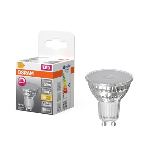 OSRAM LED-Spot Reflektor Superstar PAR16 50 dimmbar, 2700 K warmweiß, 3,7 W, GU10, 36°, 350 lm, 15.000h, für Spotbeleuchtung, Akzentlicht, Vitrinen, Warmweiss OSRAM LED-Spot Reflektor Superstar PAR16 50 dimmbar, 2700 K warmweiß, 3,7 W, GU10, 36°, 350 lm, 15.000h, für Spotbeleuchtung, Akzentlicht, Vitrinen, Warmweiss von Osram