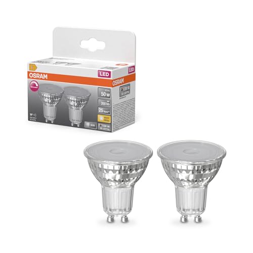 OSRAM LED-Spot Reflektor Superstar PAR16 50 dimmbar, 2700 K warmweiß, 3,7 W, GU10, 36°, 350 lm, 15.000h, für Spotbeleuchtung, Akzentlicht, Vitrinen von Osram