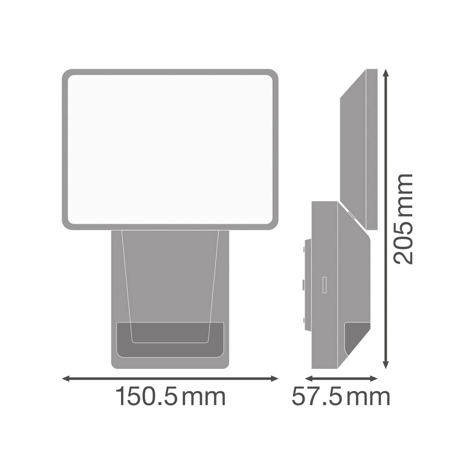 OSRAM LED-Sensor-Außenstrahler ENDURA PRO FLOOD, grau, 15 W von Osram
