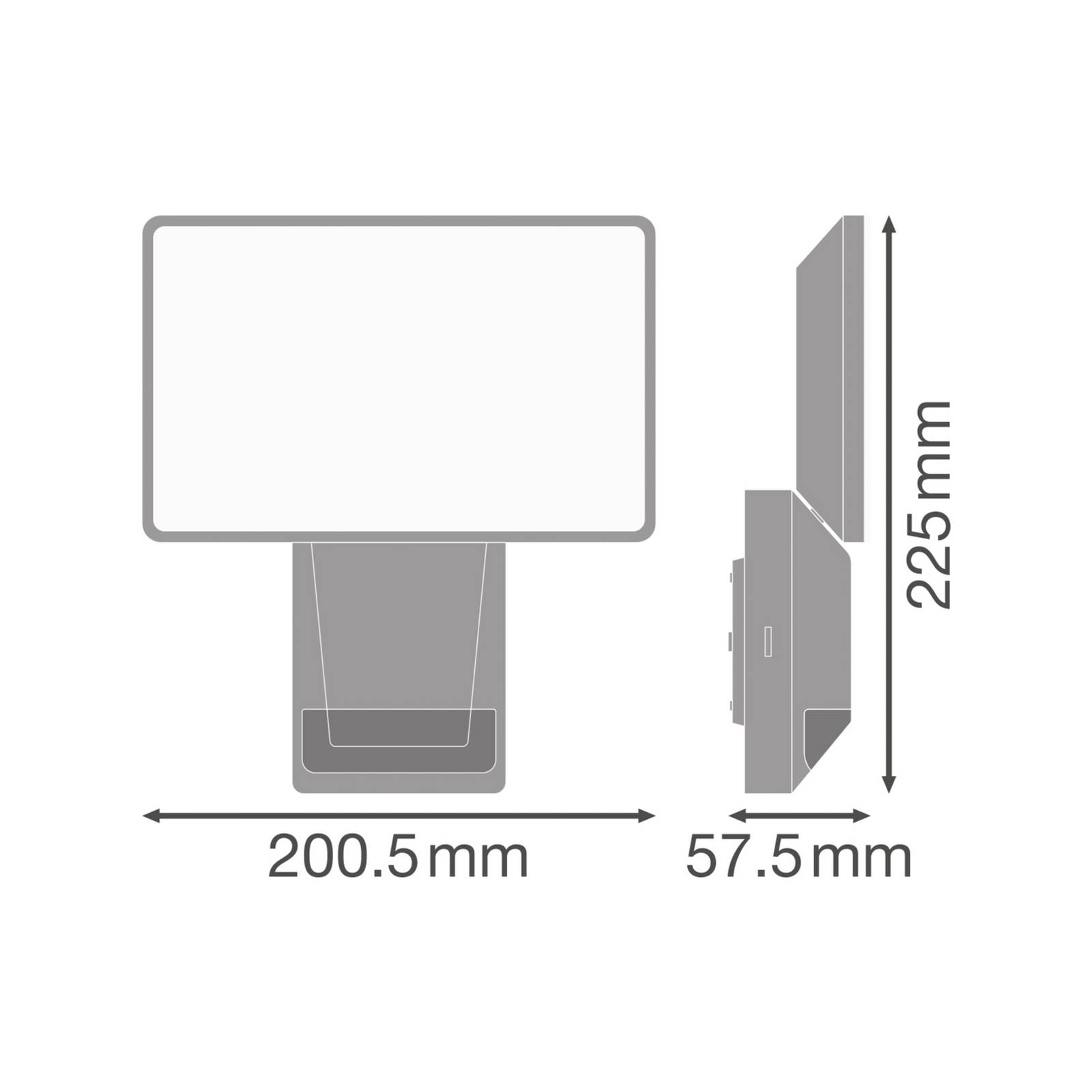 OSRAM LED-Sensor-Außenstrahler ENDURA PRO FLOOD, grau, 27 W von Osram