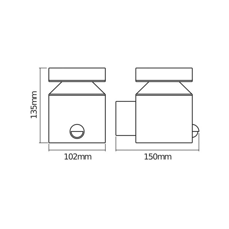 OSRAM LED-Sensor-Außenwandlampe ENDURA STYLE CYLINDER, stahl von Osram