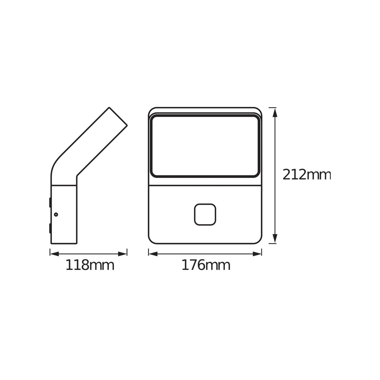 OSRAM LED-Sensor-Außenwandlampe ENDURA STYLE WIDE dunkelgrau von Osram