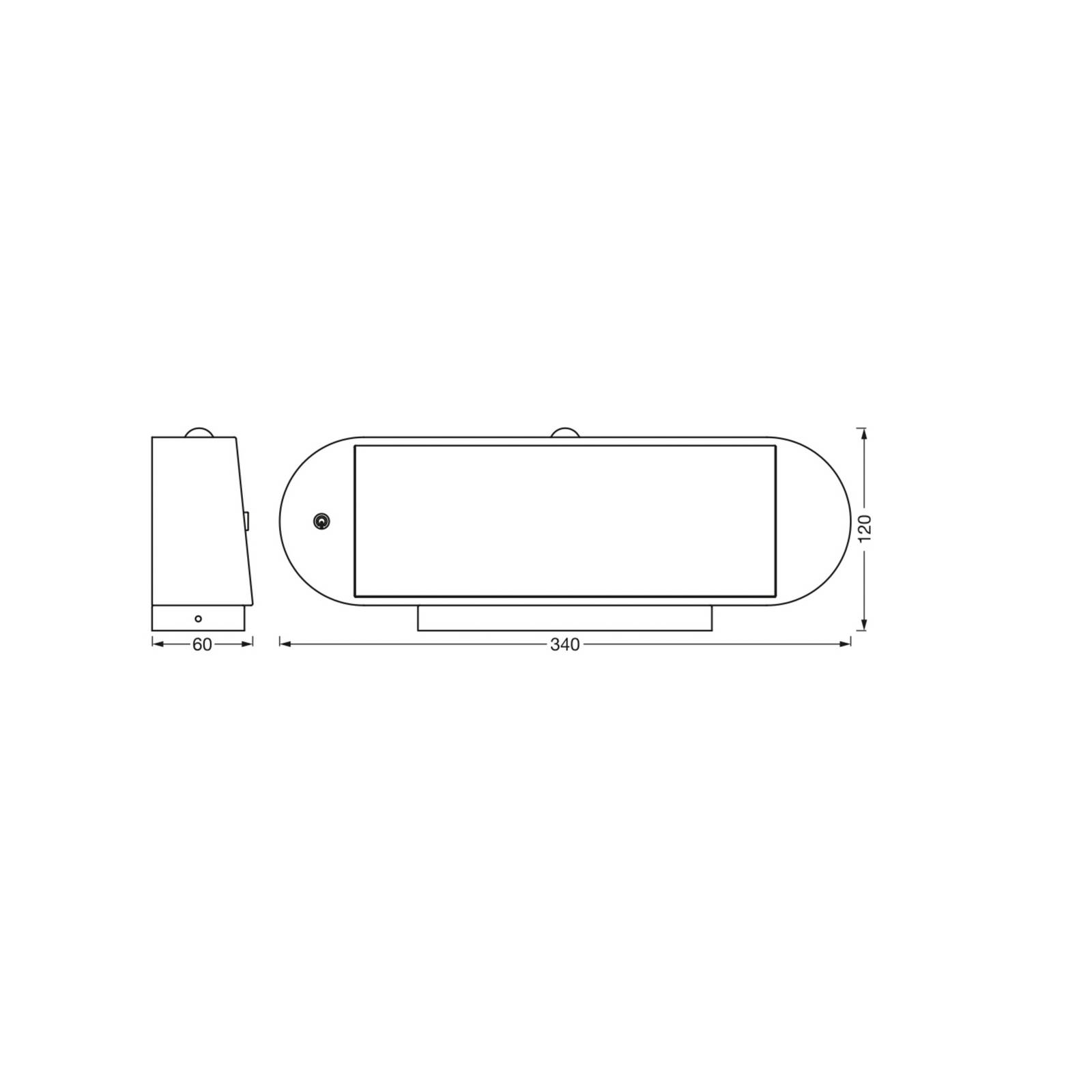 OSRAM LED-Sensor-Wandlampe ENDURA STYLE SOLAR OVAL 34 cm 830 OSRAM LED-Sensor-Wandlampe ENDURA STYLE SOLAR OVAL 34 cm 830 von Osram