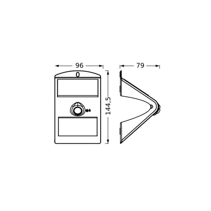 OSRAM LED-Solar-Wandlampe ENDURA FLOOD BUTTERFLY 1,5W Sensor von Osram