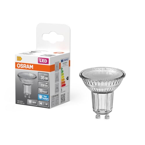 OSRAM LED-Spot Star PAR16 Reflektor, 6500 K kaltweißes Tageslicht, 2,4 W, GU10, 36°, 230 lm, klar, für Spotbeleuchtung, Akzentlicht, 15.000h OSRAM LED-Spot Star PAR16 Reflektor, 6500 K kaltweißes Tageslicht, 2,4 W, GU10, 36°, 230 lm, klar, für Spotbeleuchtung, Akzentlicht, 15.000h von Osram