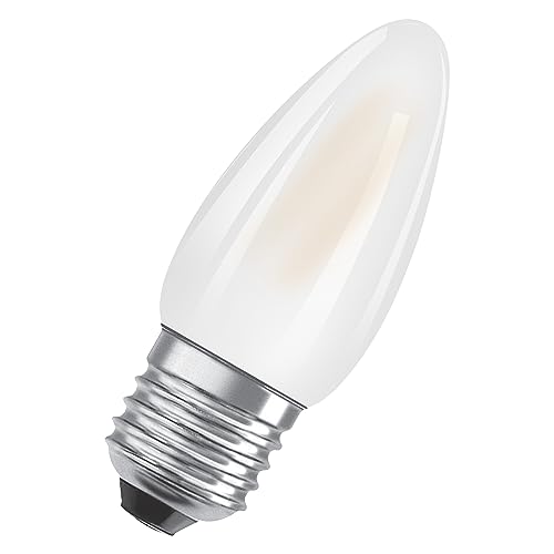 OSRAM LED Star Classic B40 LED Lampe für E27 Sockel, Kerzenform, mattes Glas, 470 Lumen, kaltweiß (4000K), Ersatz für herkömmliche 40W Glühbirnen, nicht dimmbar, 1er-Pack von Osram