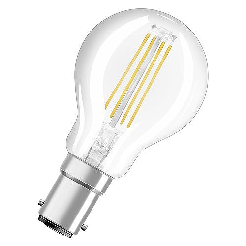 OSRAM LED Star Classic P40 LED Lampe für B15d Sockel, Tropfenform, Filament-Optik, 470 Lumen, warmweiß (2700K), Ersatz für herkömmliche 40W Glühbirnen, nicht dimmbar, 1er-Pack von Osram