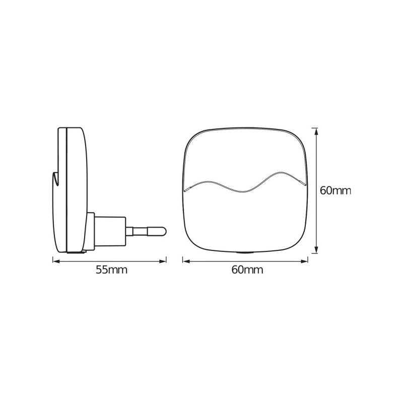 OSRAM LED-Steckdosen-Nachtlicht LUNETTA WAVE, weiß, Sensor OSRAM LED-Steckdosen-Nachtlicht LUNETTA WAVE, weiß, Sensor von Osram