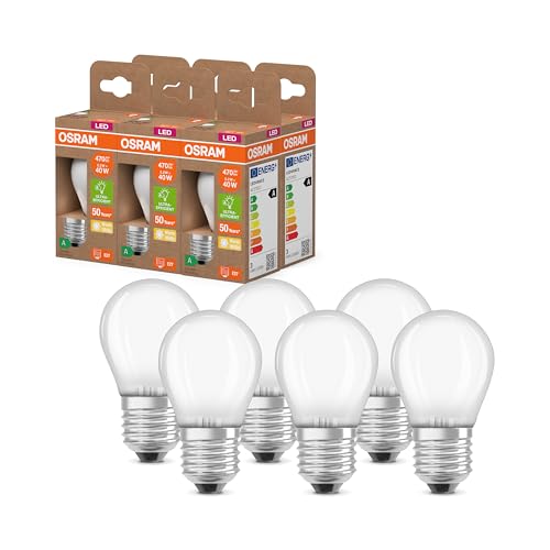 Osram LED Superstar Classic LED-Lampe P 40 in klassischer Miniballform aus gefrostetem Glas, 2.2 W, 470 lm, E27, warmweißes Licht mit 2700 K, EEK A, 45 mm Durchmesser, 6-Pack Osram LED Superstar Classic LED-Lampe P 40 in klassischer Miniballform aus gefrostetem Glas, 2.2 W, 470 lm, E27, warmweißes Licht mit 2700 K, EEK A, 45 mm Durchmesser, 6-Pack von Osram