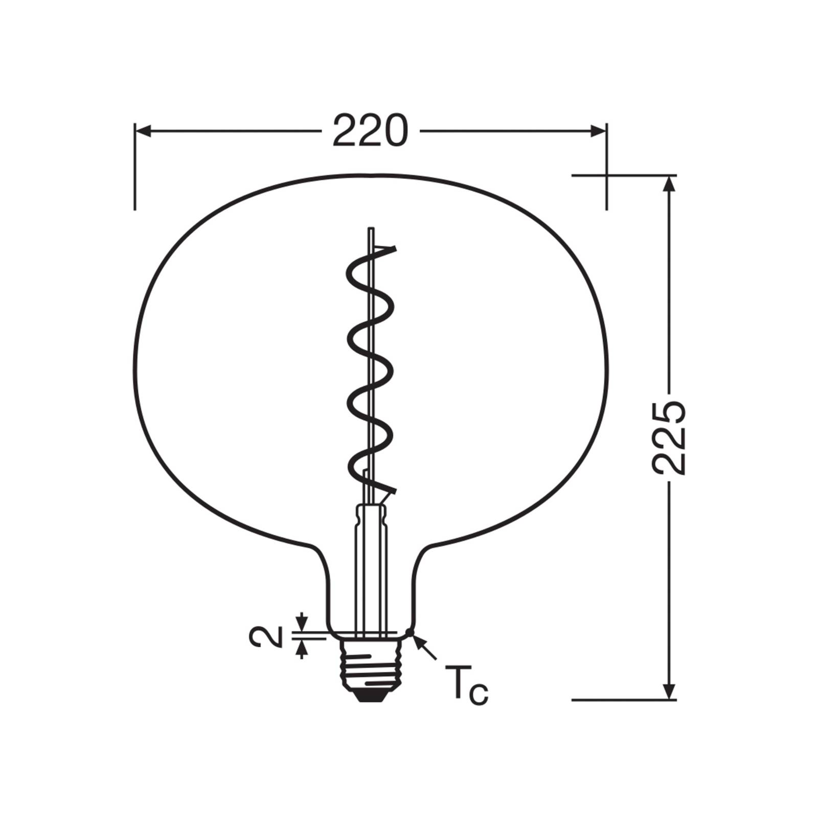 OSRAM LED Vintage 1906 Big Globe E27 4,5W 818 Filament smoke von Osram