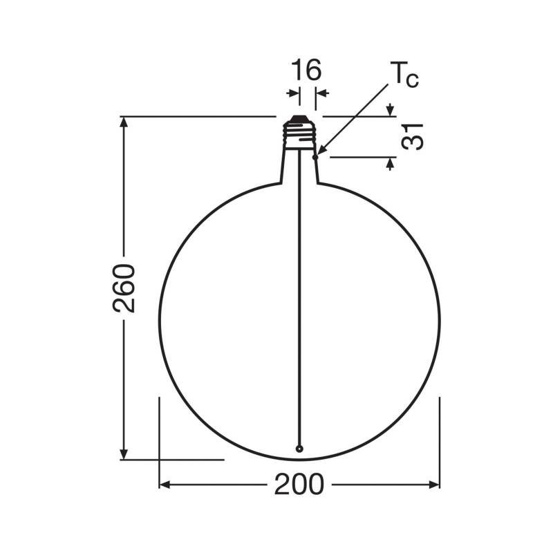 OSRAM LED Vintage Big Globe E27 4,8W 818 Filament braun dim von Osram