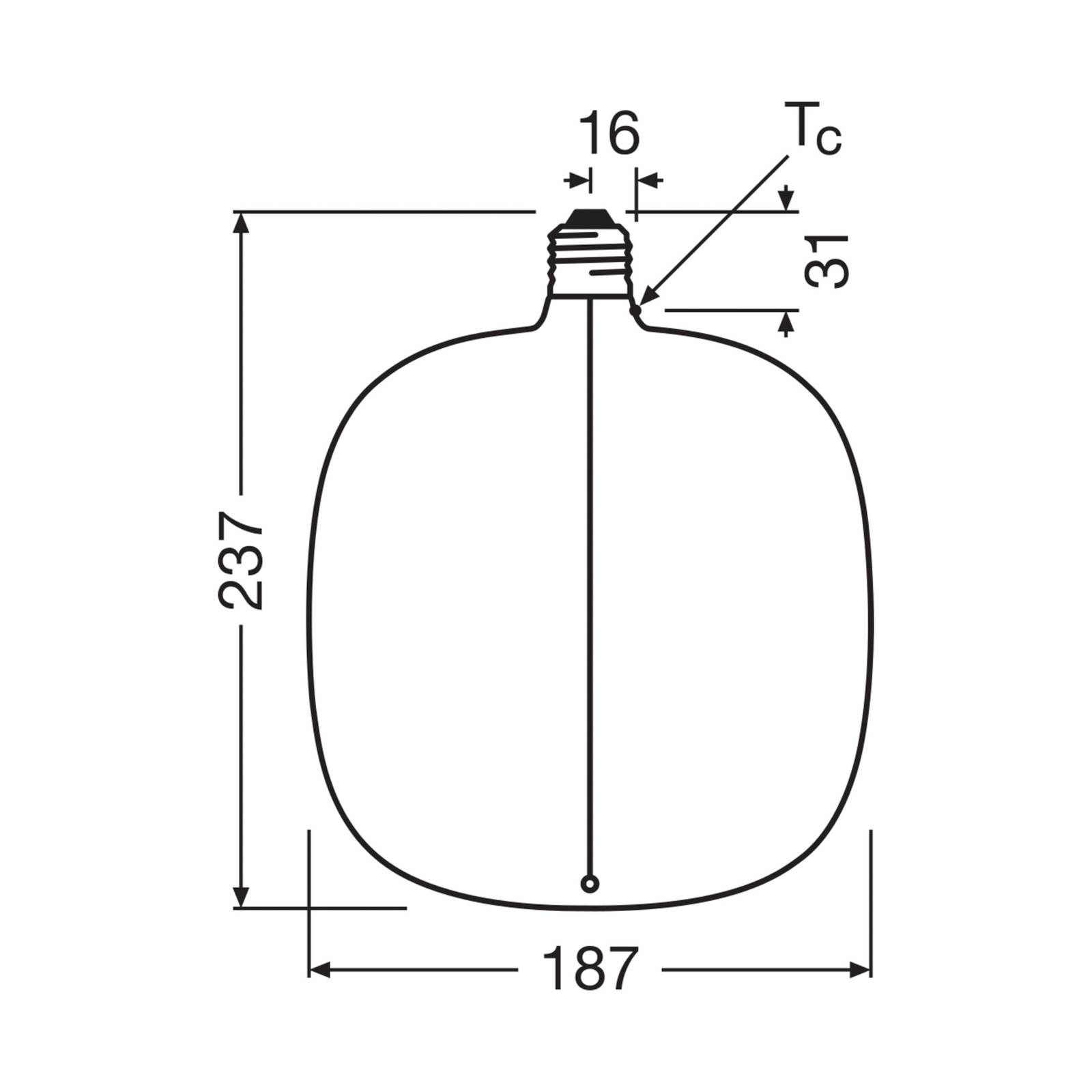 OSRAM LED Vintage Big Oval E27 4,8W 818 Filament braun dim von Osram