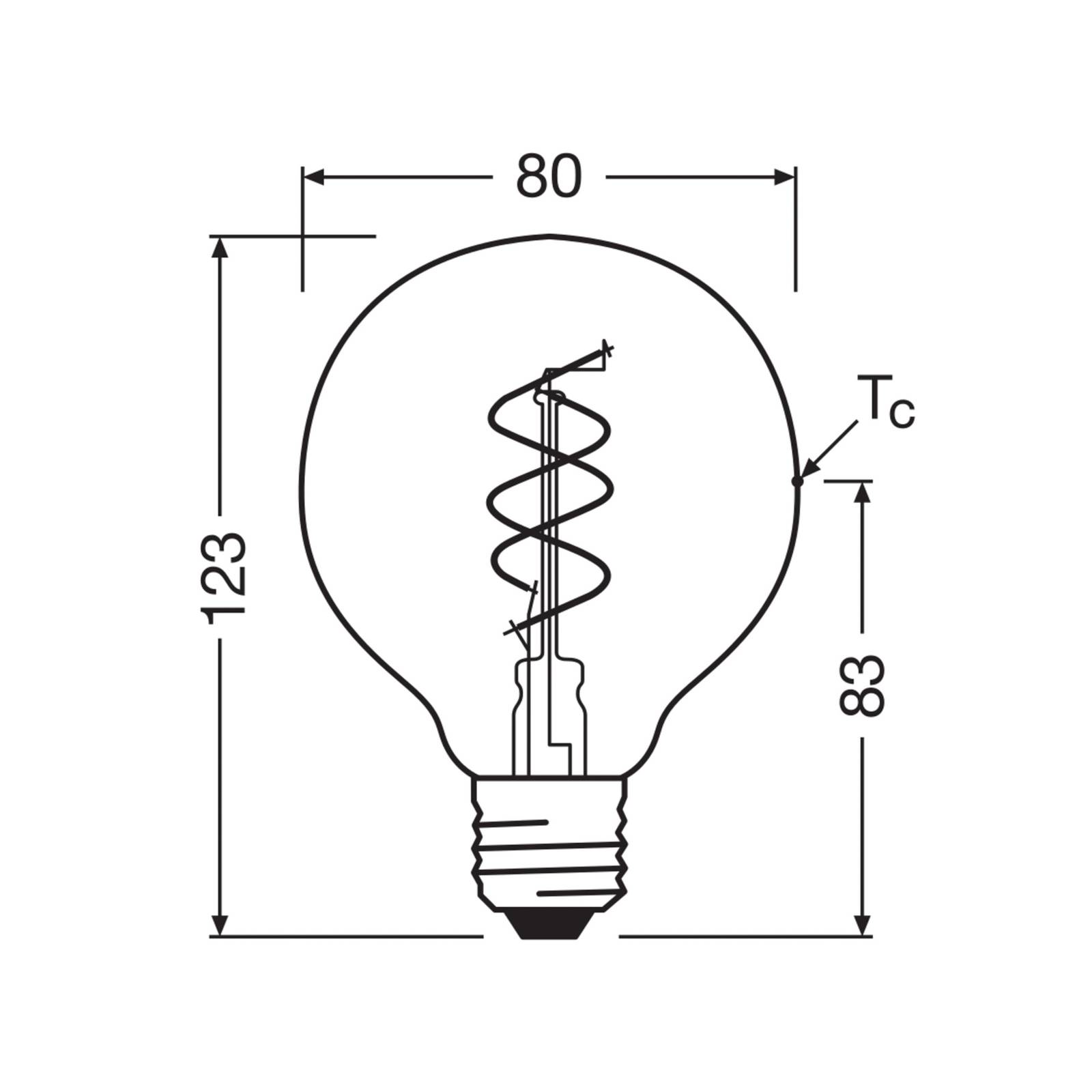 OSRAM LED Vintage G80 E27 8W 922 Spiral Filament gold dim OSRAM LED Vintage G80 E27 8W 922 Spiral Filament gold dim von Osram
