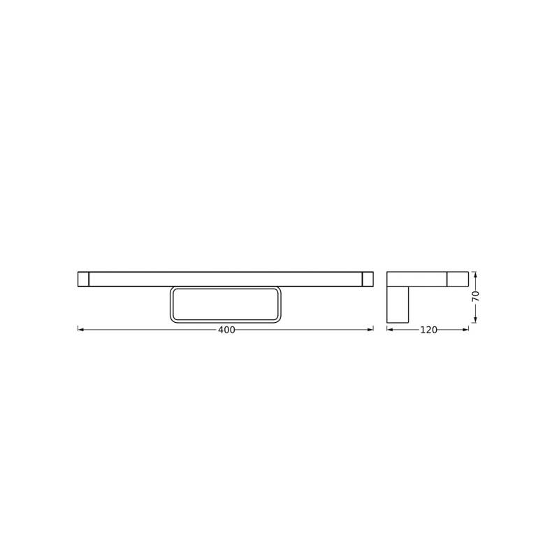 OSRAM LED-Wandlampe ORBIS DISC BAR, chrom, 40 cm, IP44, CCT von Osram