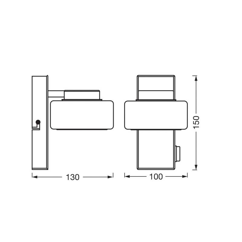 OSRAM LED-Wandleuchte ORBIS FLAME, schwarz, Metall, IP44 CCT von Osram