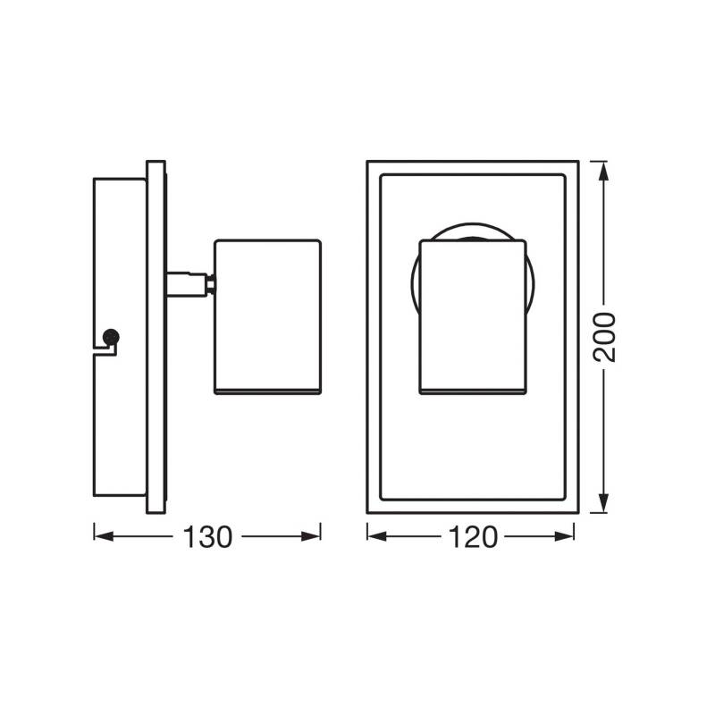 OSRAM LED-Wandstrahler MARS CLICK-SELECT, 1 Spot, schwarz von Osram
