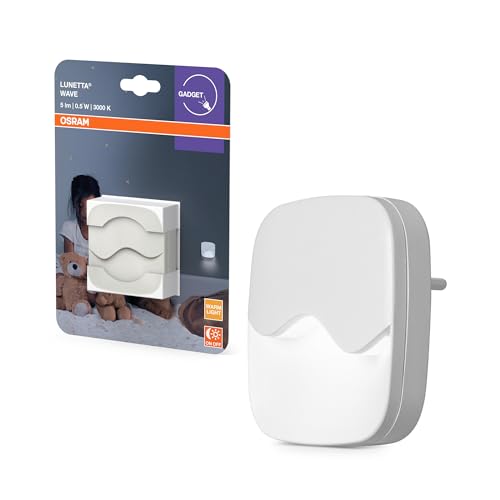 OSRAM LUNETTA Wave Nachtlicht in Weiß aus Kunststoff, warmweißes Licht, IP20-Schutz, für Kinderzimmer und Innenbereiche OSRAM LUNETTA Wave Nachtlicht in Weiß aus Kunststoff, warmweißes Licht, IP20-Schutz, für Kinderzimmer und Innenbereiche von Osram