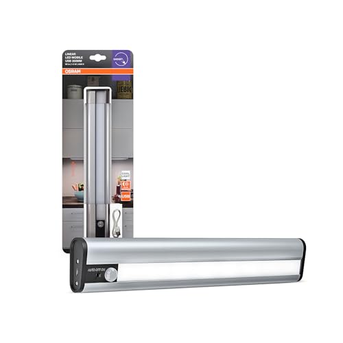 OSRAM LinearLED Mobile USB LED Unterbauleuchte 300, Wiederaufladbare LED Leuchte mit Bewegungssensor, Aluminium, IP20, 300x50x22 mm, USB-Akku OSRAM LinearLED Mobile USB LED Unterbauleuchte 300, Wiederaufladbare LED Leuchte mit Bewegungssensor, Aluminium, IP20, 300x50x22 mm, USB-Akku von Osram