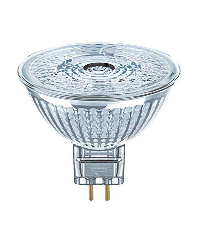 OSRAM MR16 LED Reflektorlampe mit GU5.3 Sockel, Kaltweiss (4000K), Glas Spot, 6,5W, Ersatz für 50W-Reflektorlampe, LED STAR MR16 12 V von Osram