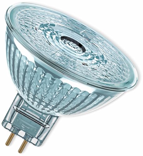 OSRAM MR16 LED Reflektorlampe mit GU5.3 Sockel, Warmweiss (2700K), Glas Spot, 8W, Ersatz für 50W-Reflektorlampe, LED STAR MR16 12 V, Warmweiß von Osram