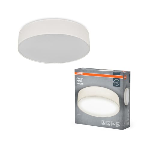 OSRAM ORBIS PARIS Deckenleuchte 400mm, beige, 2XE27-Sockel, kann mit smarter Lampe bestückt werden, hochwertiges, modernes Design, mit Stoffschirm, geeignet für Innenräume, rund, IP20 Schutzklasse OSRAM ORBIS PARIS Deckenleuchte 400mm, beige, 2XE27-Sockel, kann mit smarter Lampe bestückt werden, hochwertiges, modernes Design, mit Stoffschirm, geeignet für Innenräume, rund, IP20 Schutzklasse von Osram