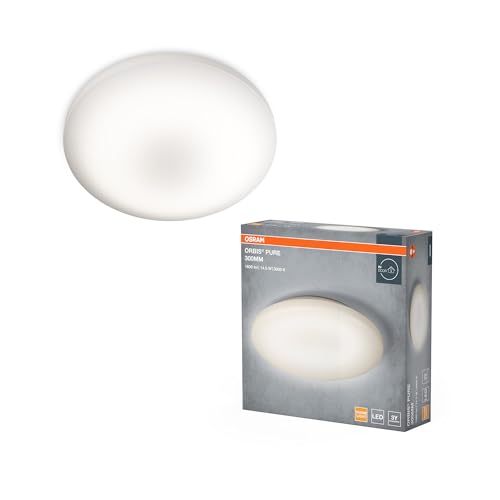 OSRAM Orbis Pure LED-Deckenleuchte Wandleuchte 300mm 15.5W, Anbauleuchte in Weiß mit Aluminiumgehäuse, IP20-Schutz, für dekorative Wohnbeleuchtung von Osram