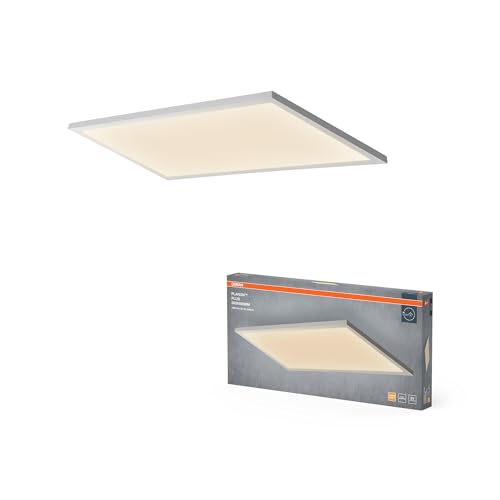 OSRAM Planon Plus Deckenleuchte in Weiß mit fortschrittlicher LED-Technik, 22 W, rechteckige Form (300 x 600 mm), warmweiße Lichtfarbe bei 3000 K, Aluminium-Gehäuse, mattierter PMMA-Diffuser von Osram