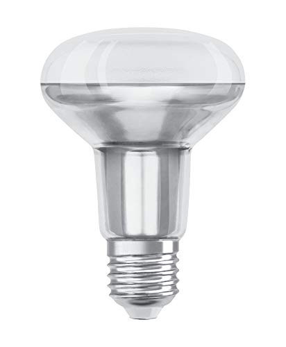 OSRAM R80 LED Reflektorlampe mit E27 Sockel, Warmweiss (2700K), Glas Spot, 9.1W, Ersatz für 100W-Reflektorlampe, LED STAR R80, Warmweiß von Osram