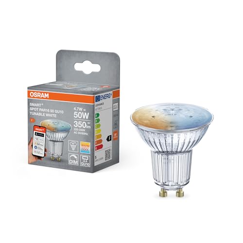 OSRAM SMART+ LED-Spot PAR16, GU10 Reflektor, Tunable White, dimmbar, Matter over WiFi, steuerbar per App, Alexa, Google und Apple OSRAM SMART+ LED-Spot PAR16, GU10 Reflektor, Tunable White, dimmbar, Matter over WiFi, steuerbar per App, Alexa, Google und Apple von Osram