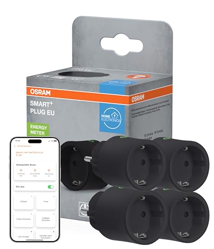 OSRAM SMART+ MATTER EU-Steckdose in Schwarz, intelligente Steckdose mit Matter over WiFi-Technologie zur Einbindung von elektrischen Geräten ins Smart Home System OSRAM SMART+ MATTER EU-Steckdose in Schwarz, intelligente Steckdose mit Matter over WiFi-Technologie zur Einbindung von elektrischen Geräten ins Smart Home System von Osram