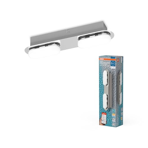 OSRAM SMART+ Matter over Wifi Orbis DUPLO dekorative Bad-Wandleuchte in Silber TW und dimmbar, 300mm, IP44-Schutz, für Badezimmer von Osram