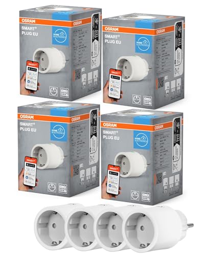 OSRAM SMART+ Smarte Steckdose mit Matter over WiFi, entwickelt für Alexa - einfaches Setup per Klick, bindet konventionelle Geräte mit bis zu 2.300W ins Smart Home ein, 4er-Pack OSRAM SMART+ Smarte Steckdose mit Matter over WiFi, entwickelt für Alexa - einfaches Setup per Klick, bindet konventionelle Geräte mit bis zu 2.300W ins Smart Home ein, 4er-Pack von Osram