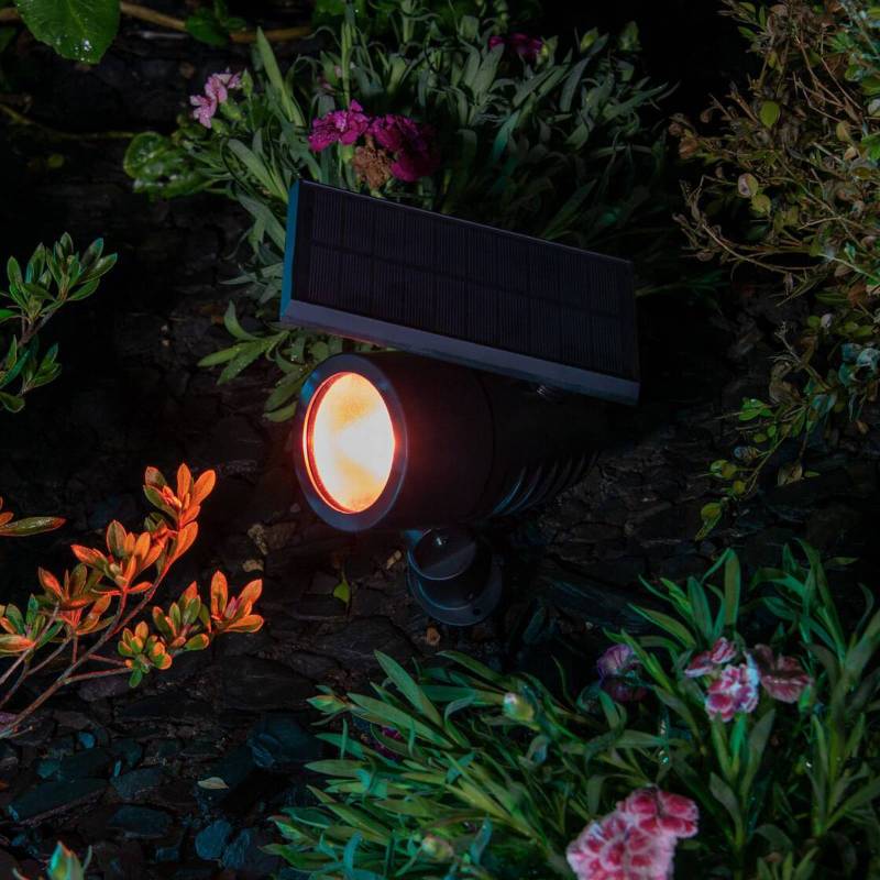 OSRAM SMART+ Solar-LED-Spot, schwarz, Erdspieß, RGB CCT IP44 von Osram