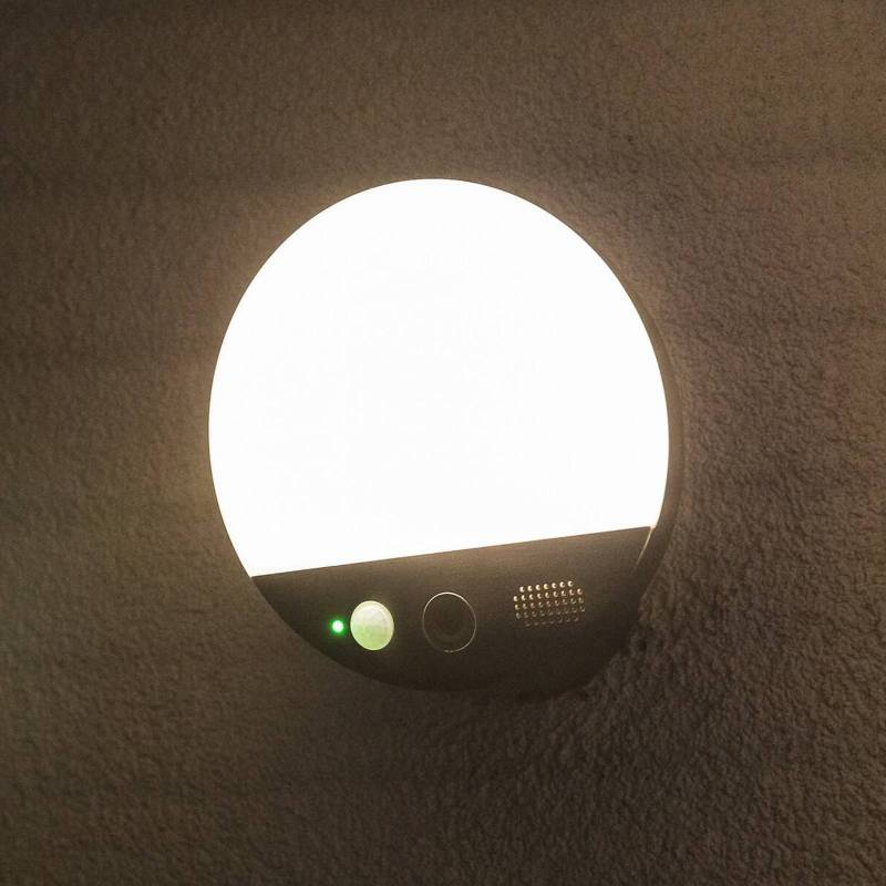 OSRAM SMART+ WiFi Außenwandlampe ROUND, Kamera, Sensor, grau von OSRAM SMART+