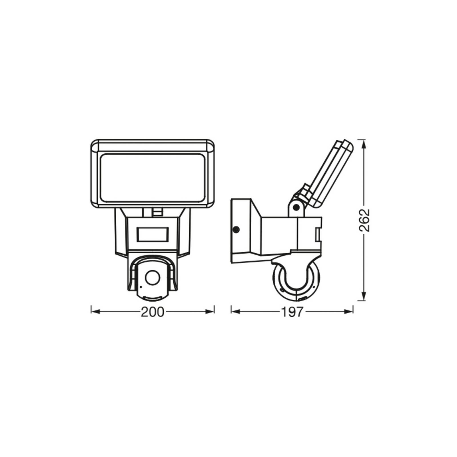 OSRAM SMART+ WiFi LED-Außenkamera FLOOD, grafit, Sensor IP44 von OSRAM SMART+